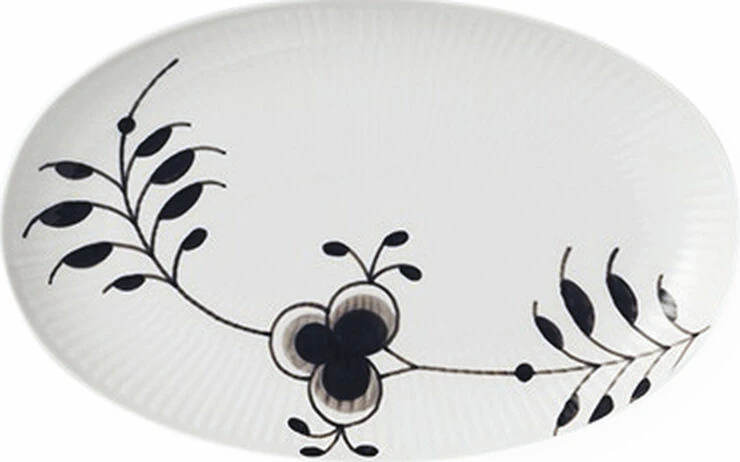 Royal Copenhagen Sort Mega Riflet 23 Cm. Asiette