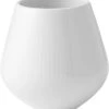 Royal Copenhagen HVID RIFLET VASE 12 CM
