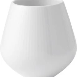 Royal Copenhagen HVID RIFLET VASE 12 CM