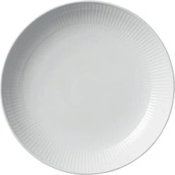 Royal Copenhagen HVID RIFLET MODERNE TALLERKEN 25 CM