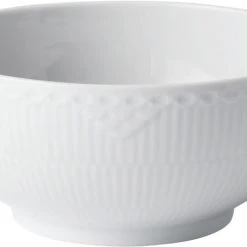 Royal Copenhagen HVID RIFLET HALVBLONDE SKÅL 18 CM