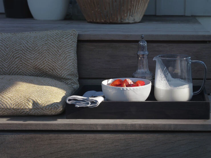 Royal Copenhagen Hvid Riflet Halvblonde 15 Cm Skål - Billede 3