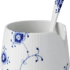 Royal Copenhagen BLÅ ELMENTS SKÅL MED SKE 5,5 CM