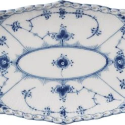 Royal Copenhagen Musselmalet Helblonde Oval Tallerken 24,5 Cm