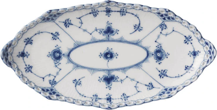 Royal Copenhagen Musselmalet Helblonde Oval Tallerken 24,5 Cm