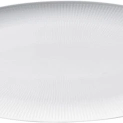 Royal Copenhagen Hvid Riflet 37 Cm Aflangt Fad