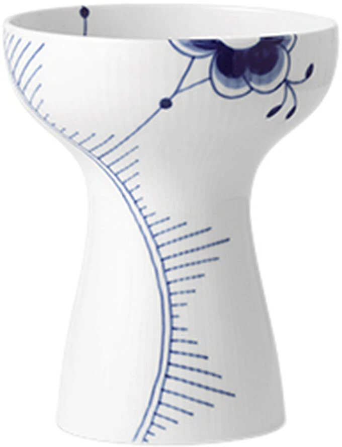 Royal Copenhagen Blå Mega Riflet 19 Cm Vase - Billede 2