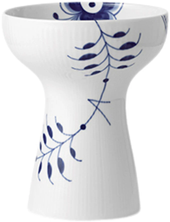Royal Copenhagen Blå Mega Riflet 19 Cm Vase