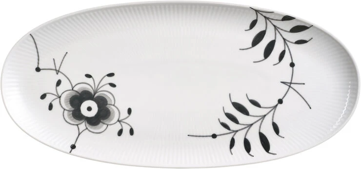 Royal Copenhagen Sort Mega Riflet Fad 37 Cm