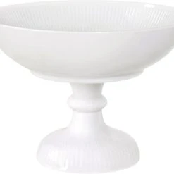 Royal Copenhagen HVID RIFLET SKÅL PÅ FOD, 15 CM