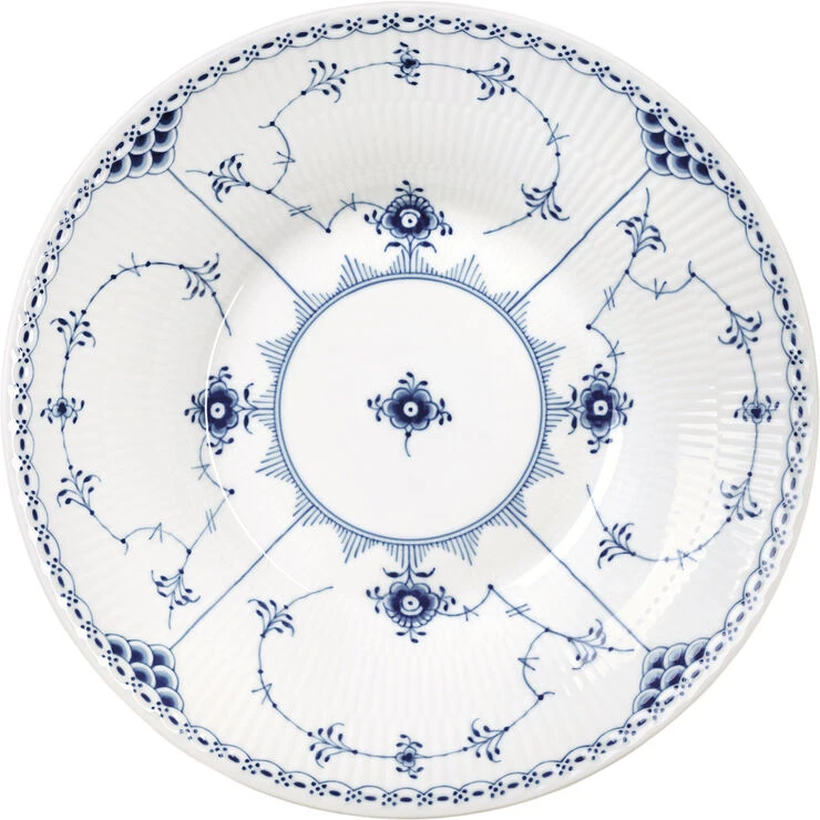 Royal Copenhagen Musselmalet Halvblonde Dyb Tallerken 24 Cm