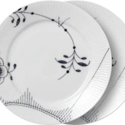 Royal Copenhagen Sort Mega Riflet 22 Cm 2-pak Deko 2