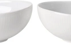 Royal Copenhagen Hvid Riflet Oval Skål 2-pak 37 Cl