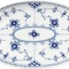 Royal Copenhagen MUSSELMALET HALVBLONDE ASIET OVAL 23 CM
