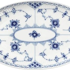 Royal Copenhagen MUSSELMALET HALVBLONDE ASIET OVAL 23 CM