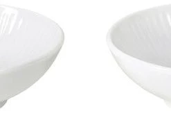 Royal Copenhagen Hvid Riflet Skål 9 Cl 2-pak