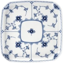 Royal Copenhagen Musselmalet Halvblonde Firkantet Tallerken 21 Cm