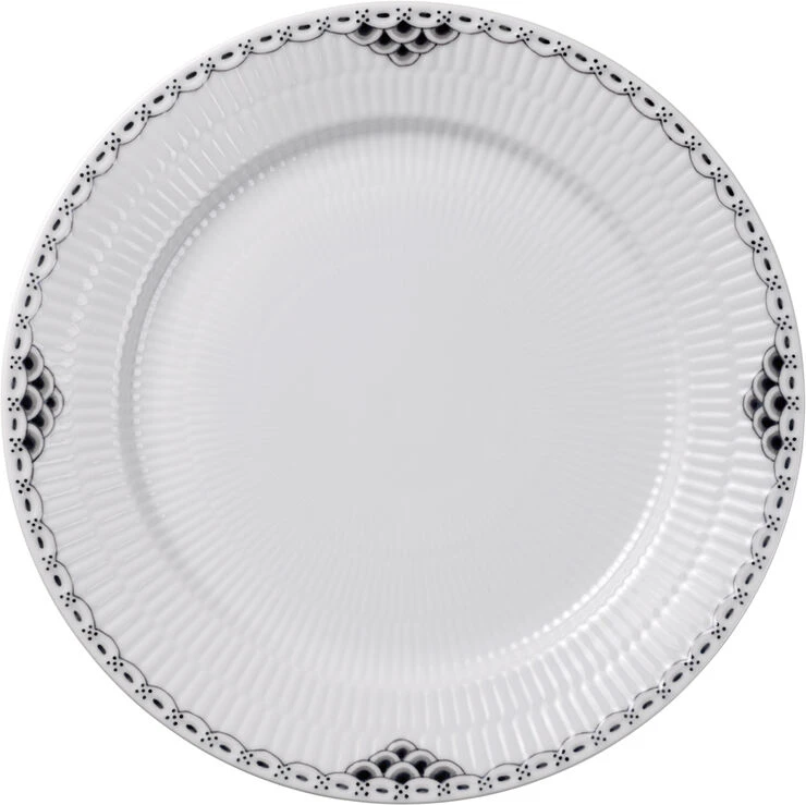 Royal Copenhagen Sort Riflet Blonde Tallerken 27 Cm