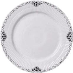 Royal Copenhagen Sort Riflet Blonde Tallerken 19 Cm
