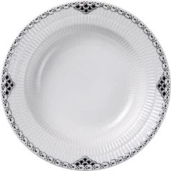Royal Copenhagen Sort Riflet Blonde Dyb Tallerken 21 Cm