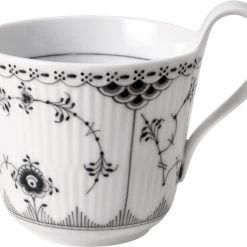 Royal Copenhagen Sort Musselmalet Halvblonde Højhankskop 33 Cl