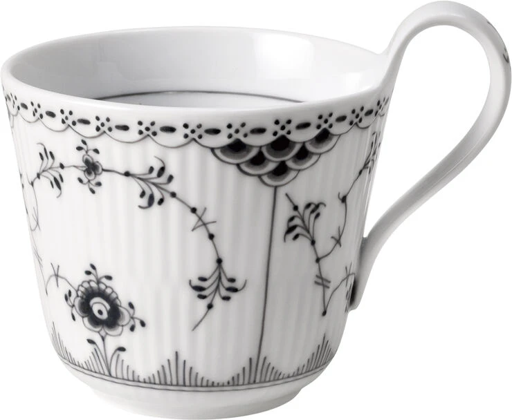 Royal Copenhagen Sort Musselmalet Halvblonde Højhankskop 33 Cl